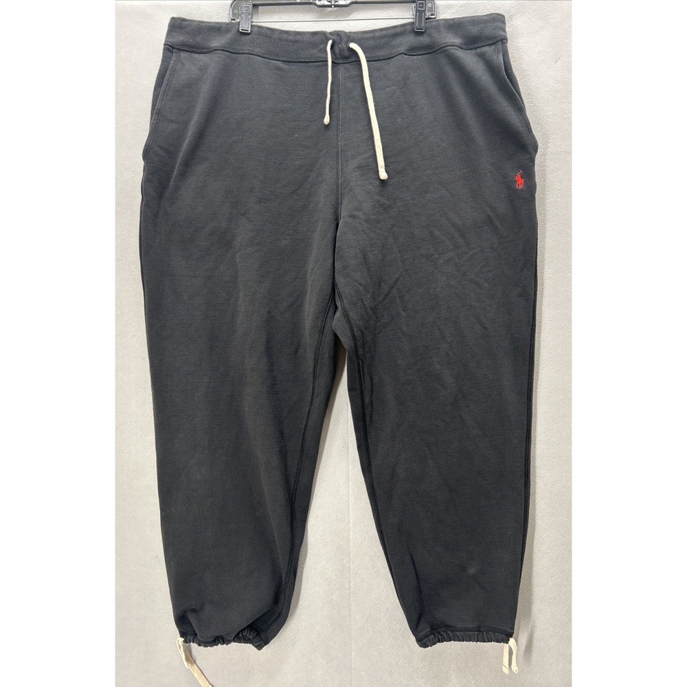 Polo Ralph Lauren Men's Fleece Sweatpants 4XB Drawstrings Tapered Leg Black